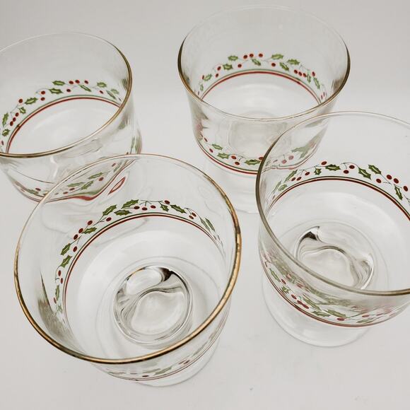 1987 Arby's Libbey Parfait Glasses Set of 4 Christmas - Picture 7 of 12